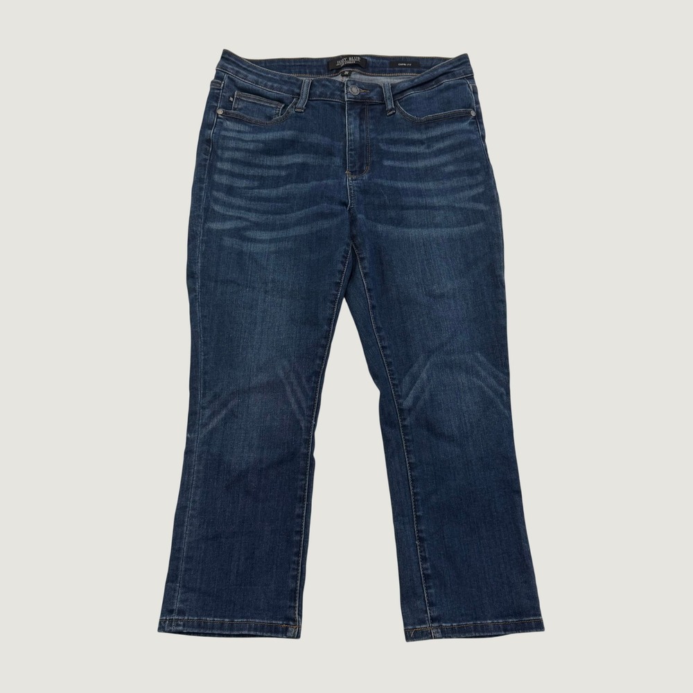 Judy Blue Capri Fit Dark Wash Cropped Jeans DK Womens 31